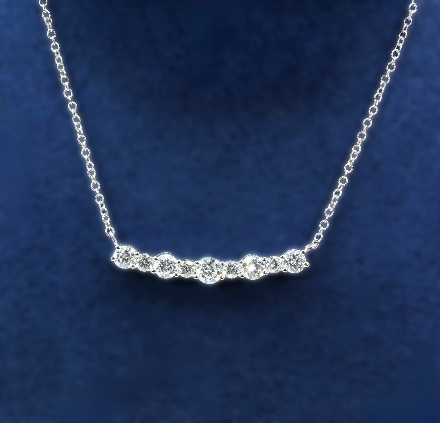 14K White Gold Lab Grown Diamond Necklace