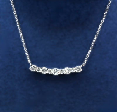 14K White Gold Lab Grown Diamond Necklace