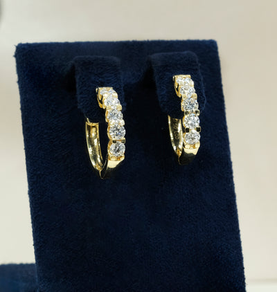 1.00ct Lab Grown Diamond Hoop Earrings in 18ct Yellow Gold