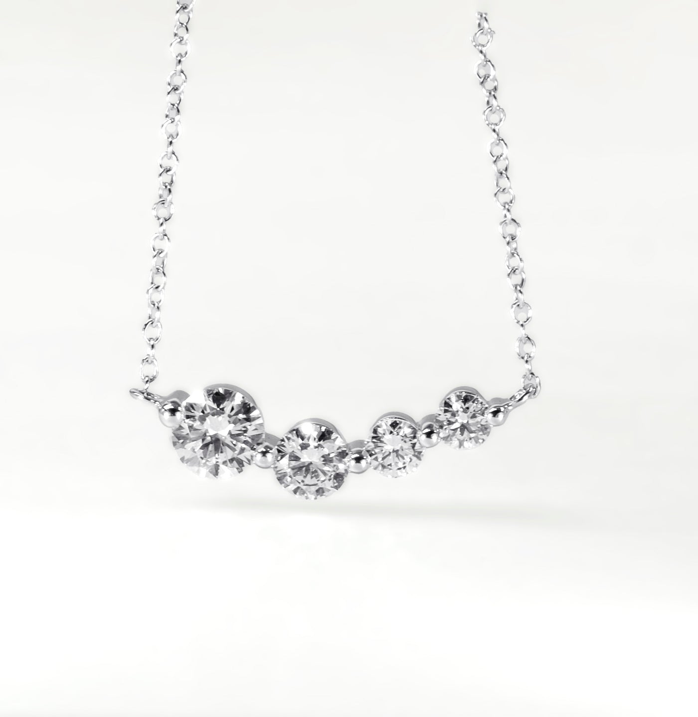 14K White Gold Lab Grown Diamond Necklace