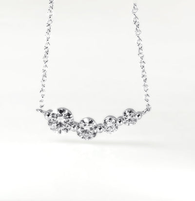 14K White Gold Lab Grown Diamond Necklace