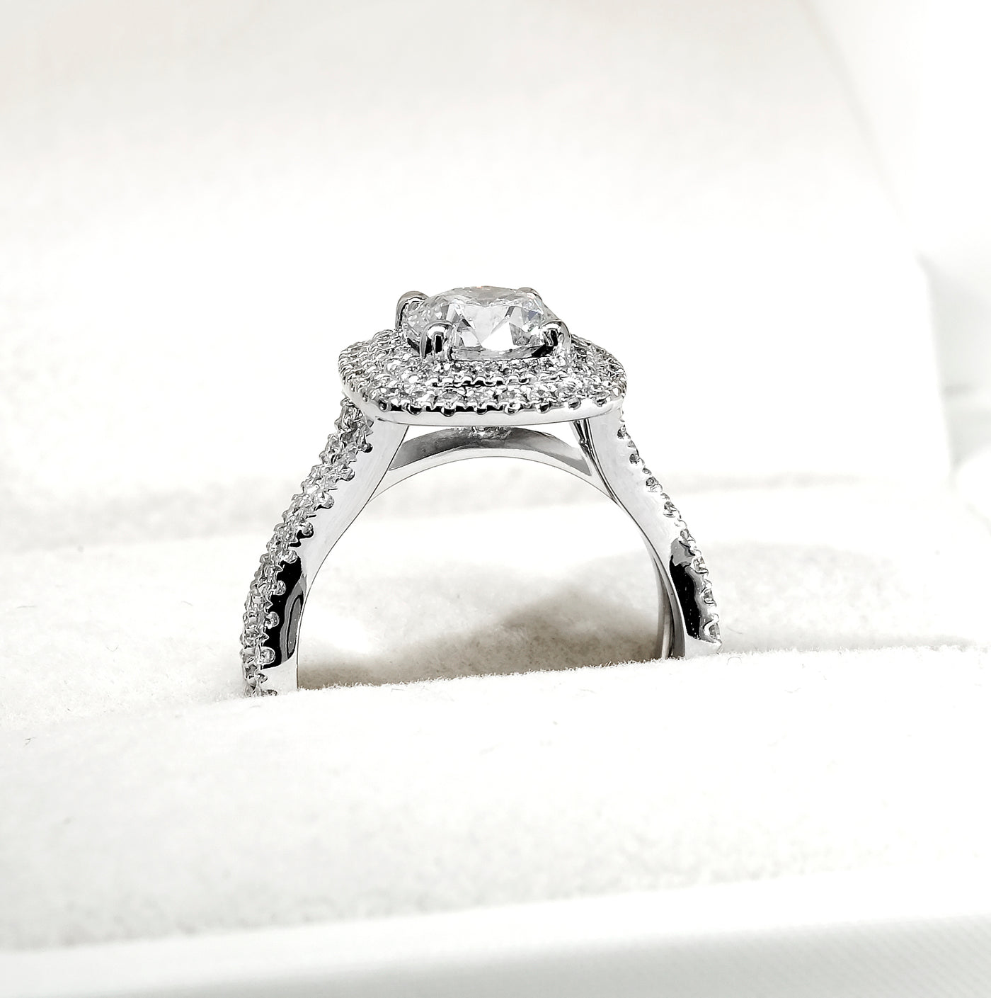 Double Halo Engagement Ring - Olivia
