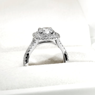 Double Halo Engagement Ring - Olivia