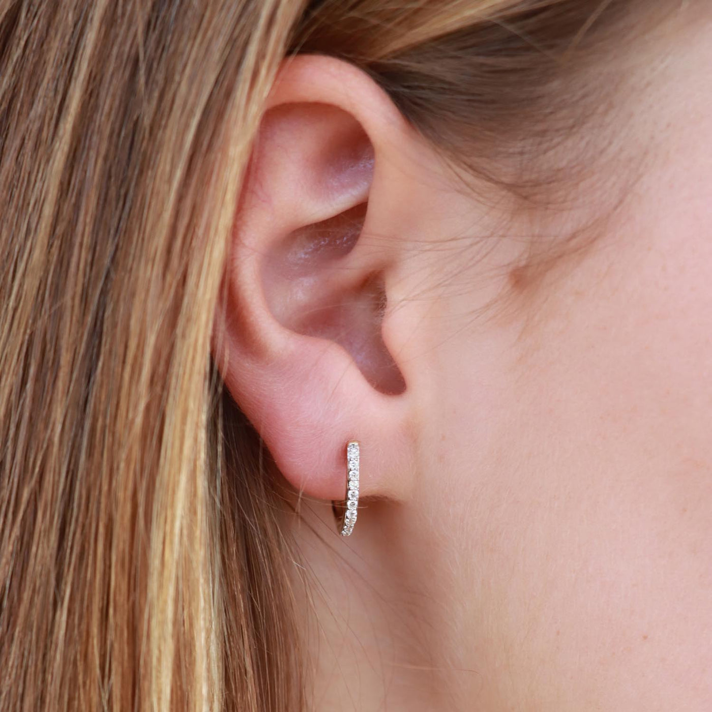 9K Gold Huggie  Lab-Grown Diamond Earrings | Pre-Order