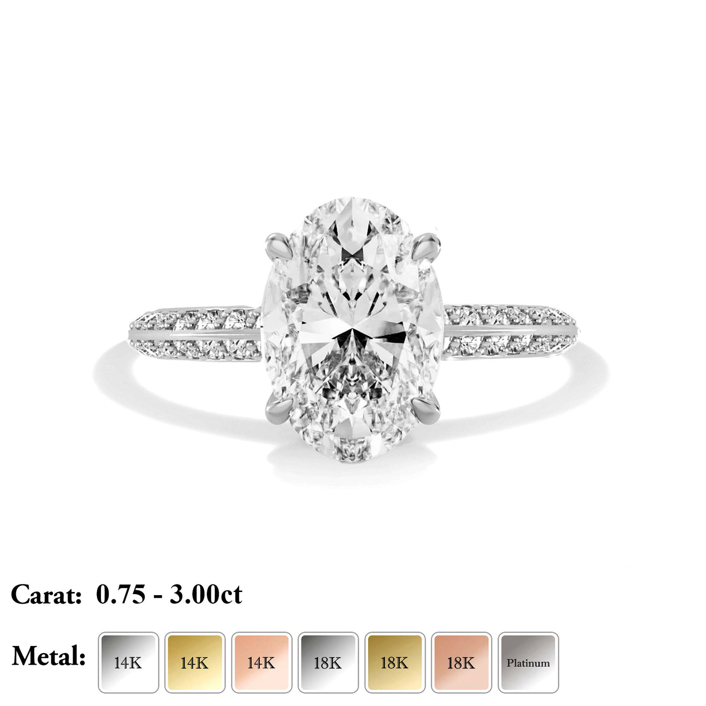 The Verona Ring - Diamond Knife Edge - Lab Grown Diamond