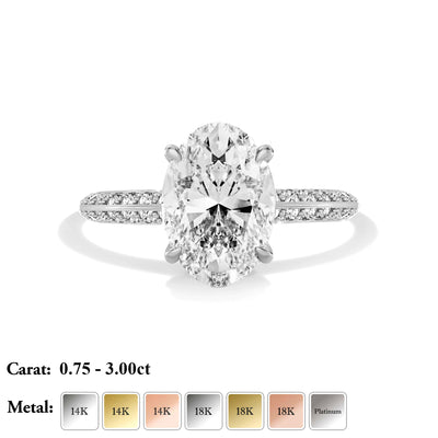 The Verona Ring - Diamond Knife Edge - Lab Grown Diamond