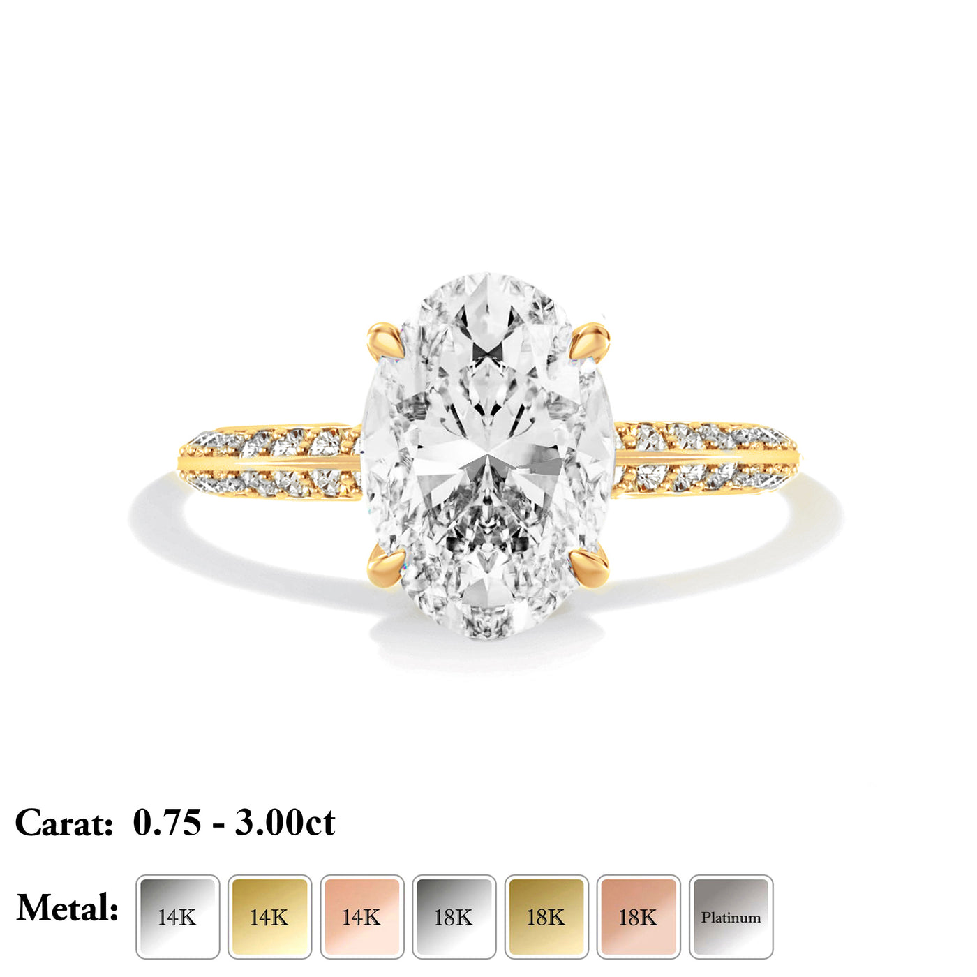The Verona Ring - Diamond Knife Edge - Lab Grown Diamond