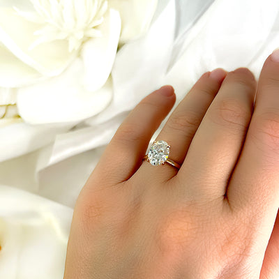 The Stanton Ring - Oval Solitaire - Lab Grown Diamond