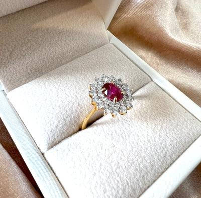 Yellow Gold Ruby & Diamond Ring