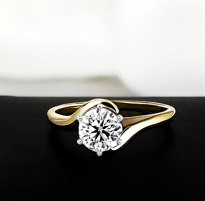 Lab Grown Diamond Wave Engagement Ring