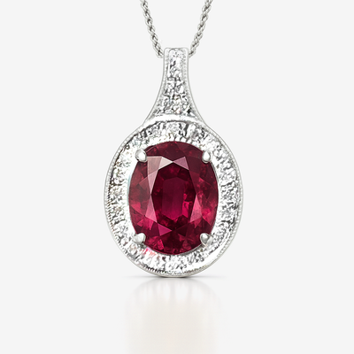 Platinum Tourmaline & Diamond Pendant
