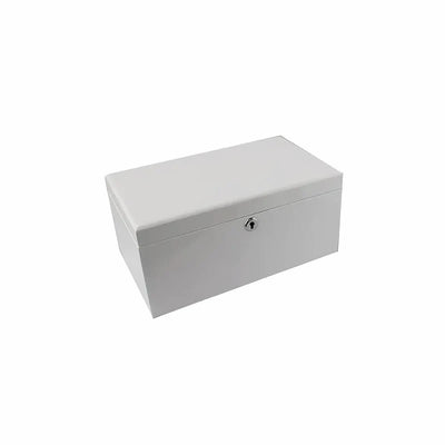 White Rectangle Wooden Jewellery Box
