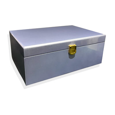 Kandi Jewellery Box in Metallic Blue