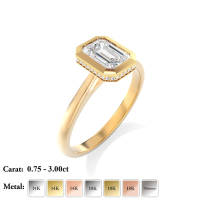 The Anna Ring – Bezel-Set Diamond Engagement Ring