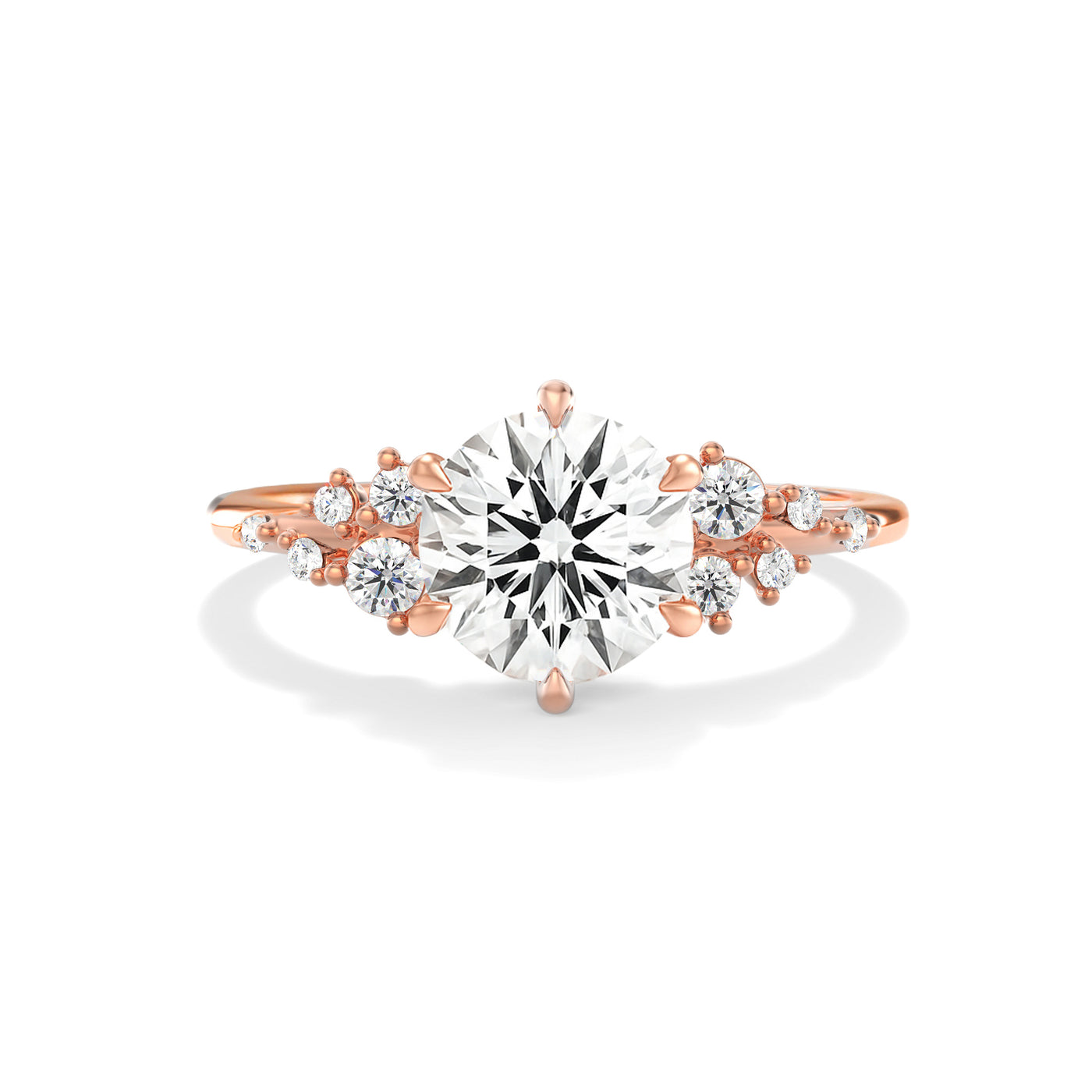 The Maria Ring -  Lab Grown Diamond with Round Brilliant Accents