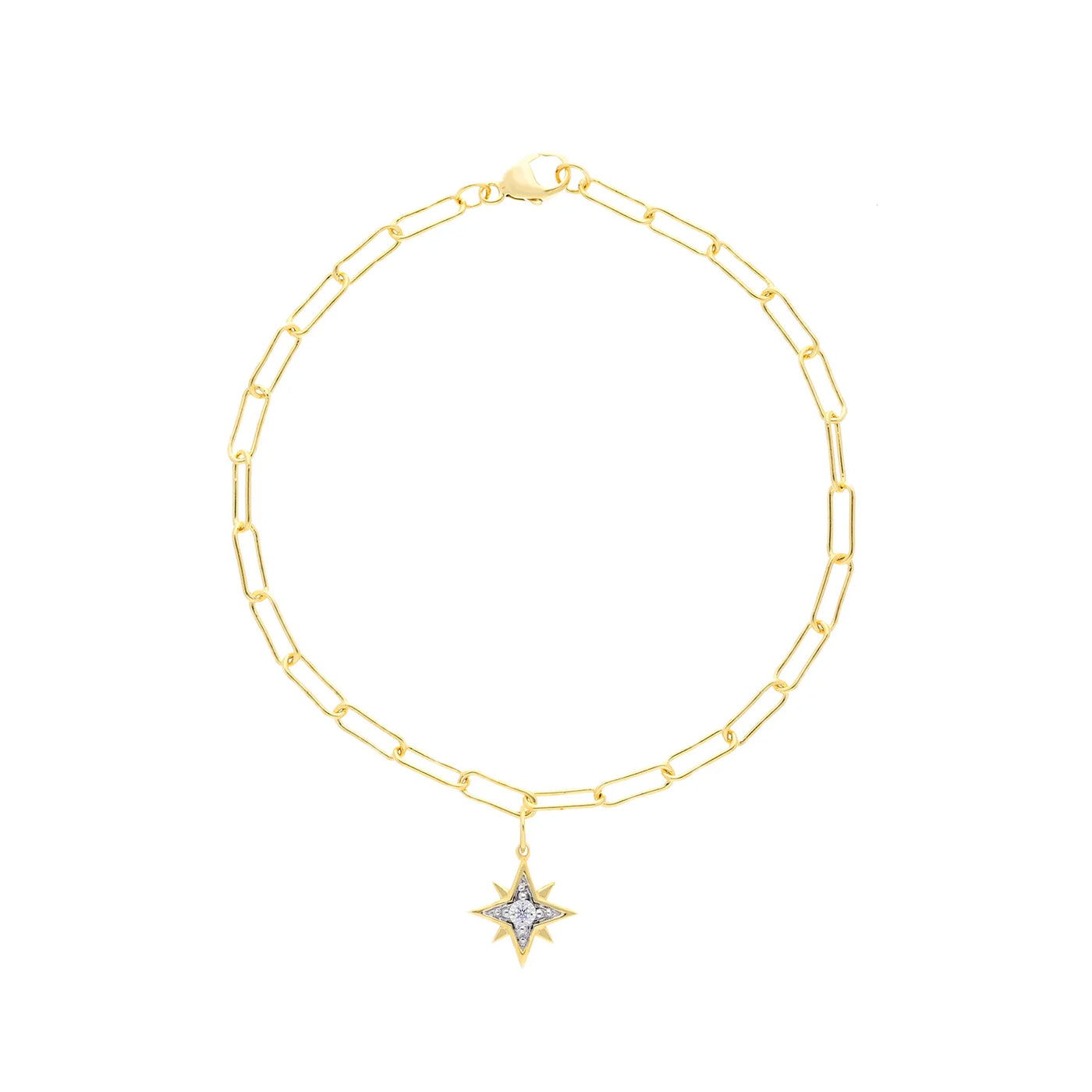 0.01ct Lab Grown Diamond 17-19cm Bracelet in 9K Yellow Gold