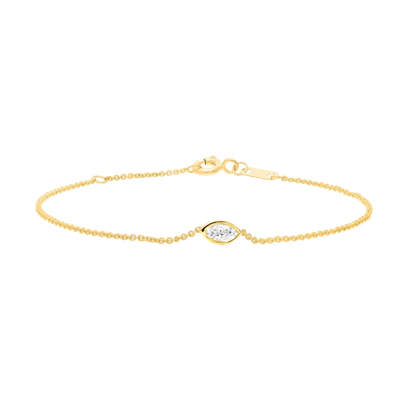 0.15ct Lab Grown Diamond 16-18cm Bracelet in 9K Yellow Gold