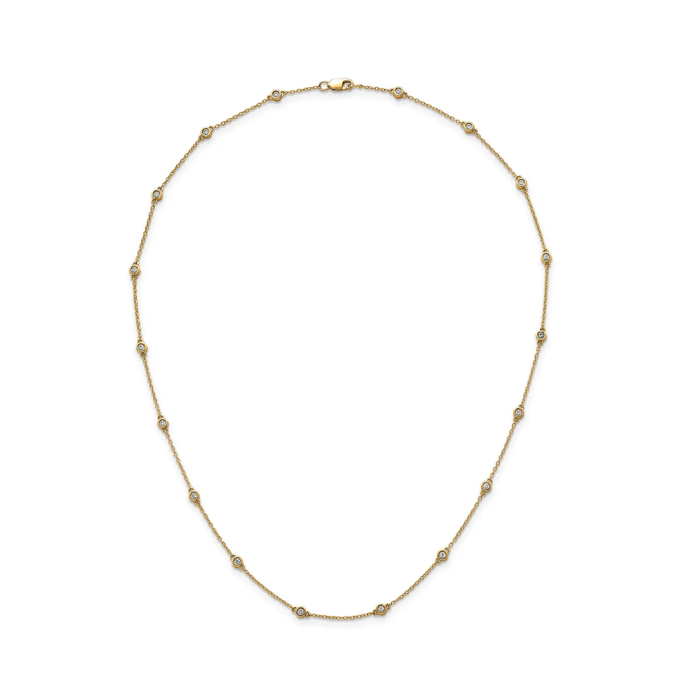 0.40ct Lab Grown Diamond Necklace in 9K Yellow Gold