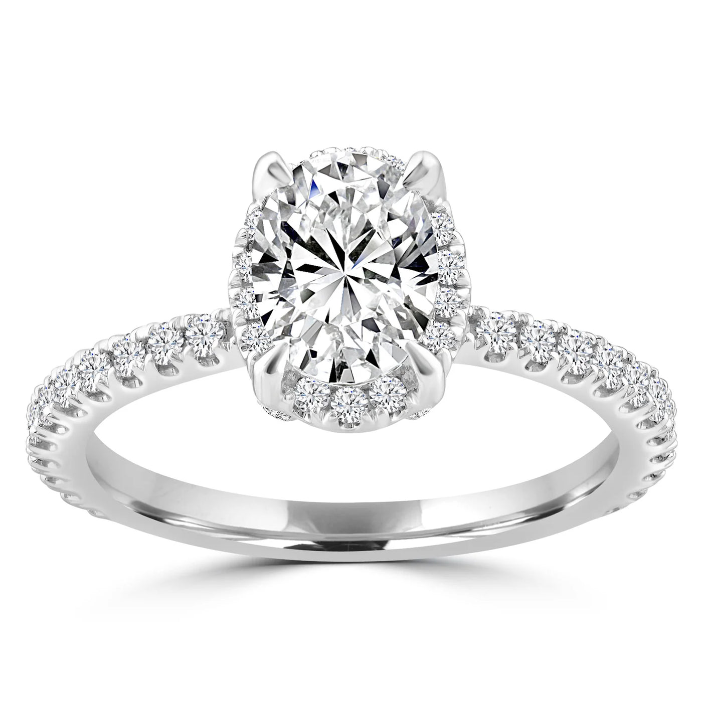 1.42ct Lab Grown Diamond Ring in 18K White Gold