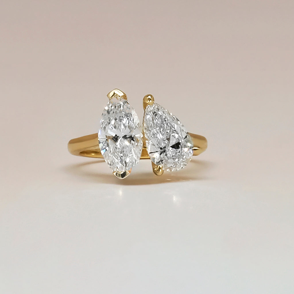Two Stone Engagement Ring  | Toi et Moi style