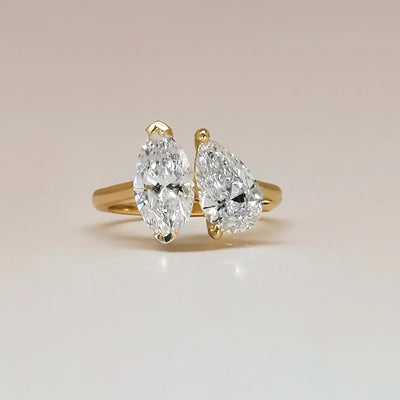 Two Stone Engagement Ring  | Toi et Moi style