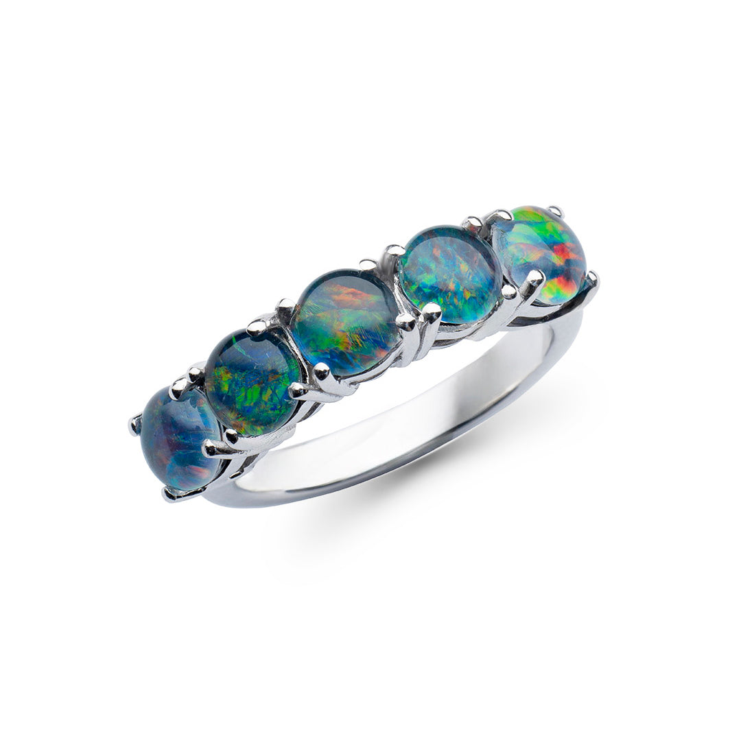 Sterling Silver Triplet Opal Ring