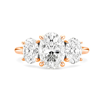 The Grace Ring - Oval Lab-Grown Diamond Trilogy with Hidden Halos