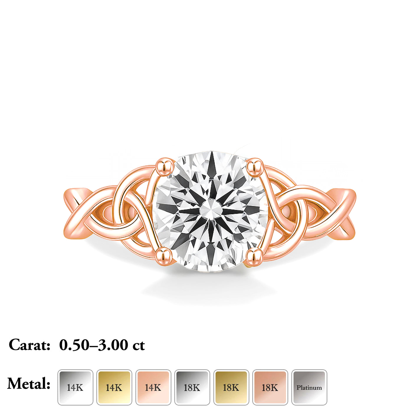 The Helena Ring - Celtic Love Knot