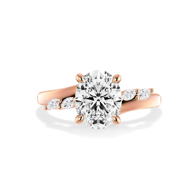 The Melanie Ring - Lab Grown Diamond with Marquise Accents