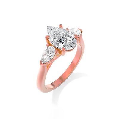 The Alexandra Ring - Pear Lab Grown Diamond Trilogy