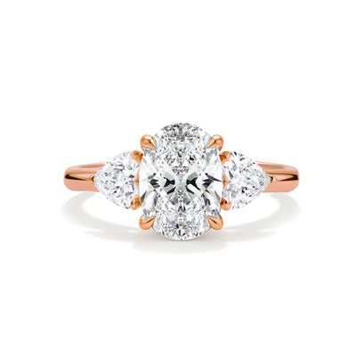 The Angelina Ring - Oval Lab Grown Diamond Trilogy