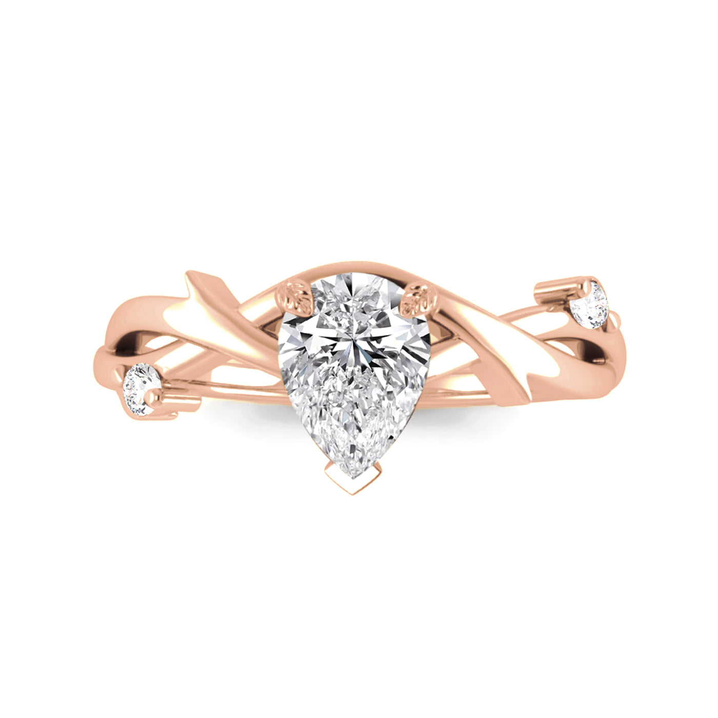 Pear Lab Grown Diamond Engagement Ring - Emily
