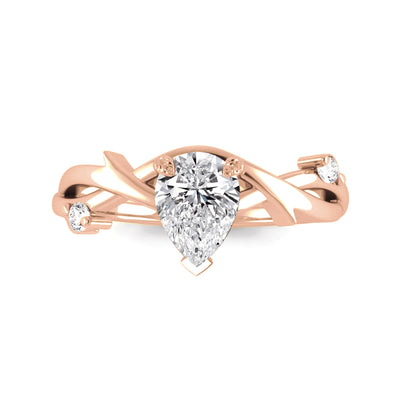 Pear Lab Grown Diamond Engagement Ring - Emily