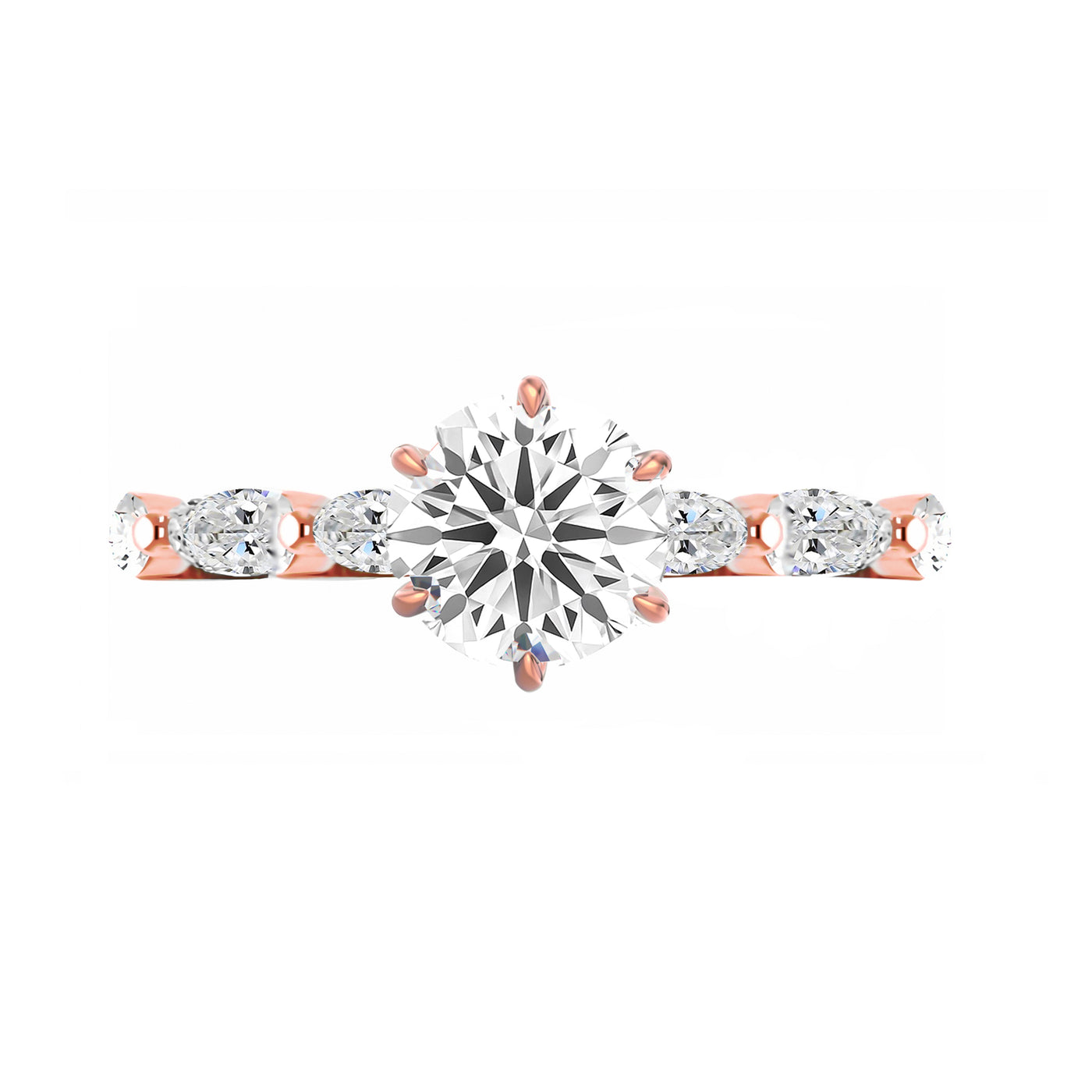 The Scarlett Ring - Oval Pave Band - Lab Grown Diamond