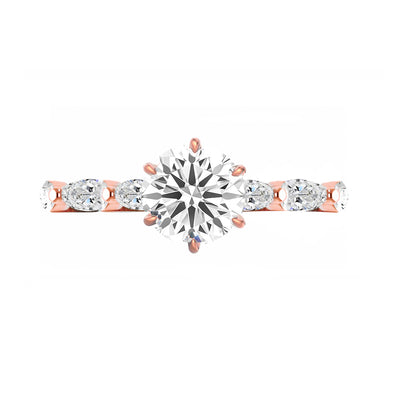 The Scarlett Ring - Oval Pave Band - Lab Grown Diamond