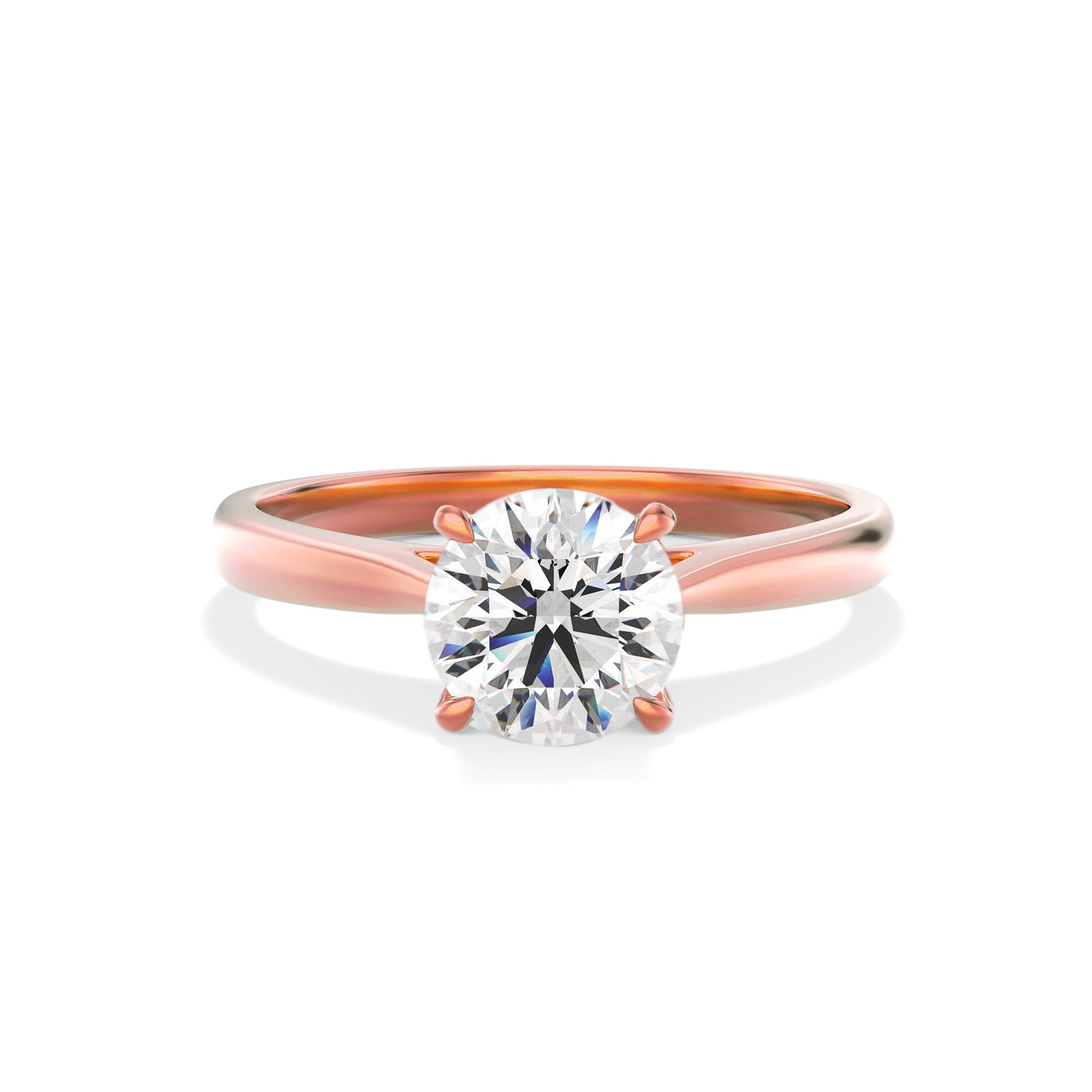 Round Cut Lab Grown Diamond Engagement Ring - Vicenza