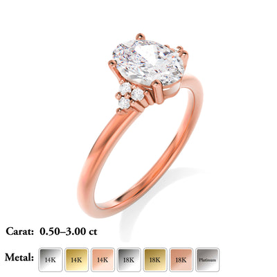 Oval Lab Grown Diamond Engagement Ring - Gabrielle