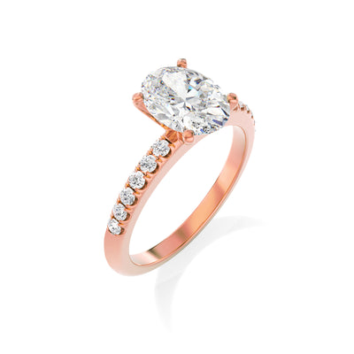 Oval Lab Grown Diamond Engagement Ring - Belle