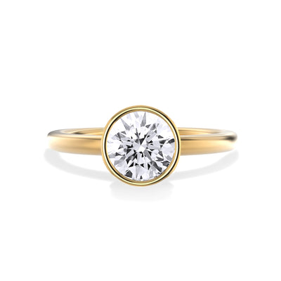 The Alicante Ring - Bezel Set Round Solitaire - Lab Grown Diamond