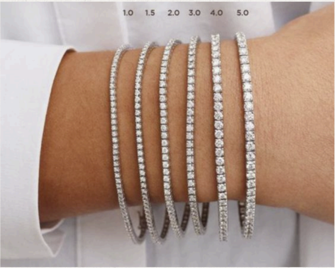 Lab Grown Diamond Tennis Bracelets, 14K White or Yellow Gold Claw Set| Pre-Order