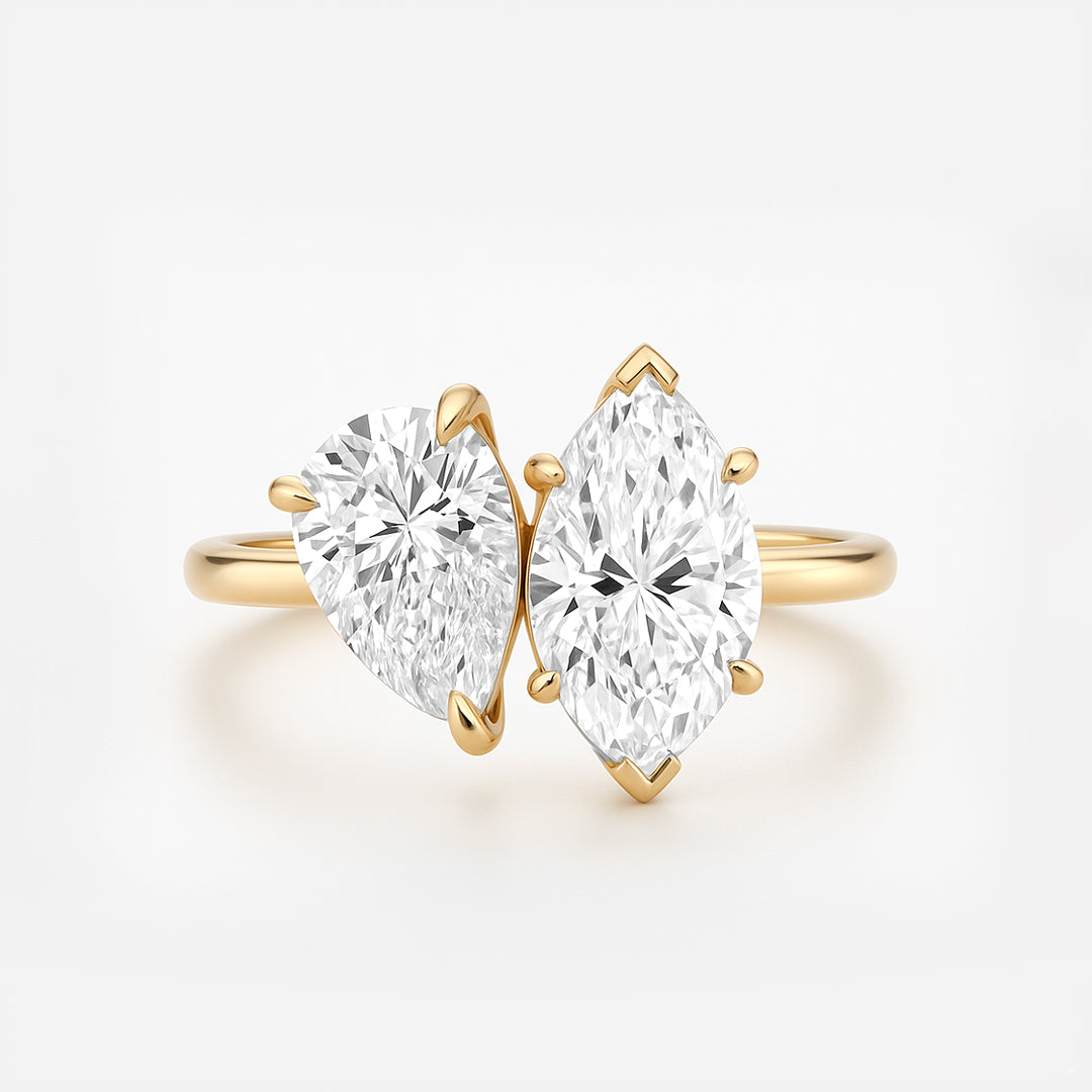 Two Stone Engagement Ring  | Toi et Moi style