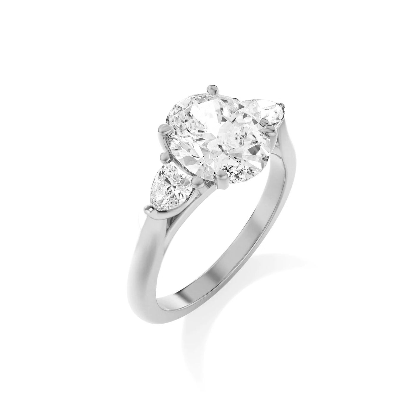 The Angelina Ring - Oval Lab Grown Diamond Trilogy