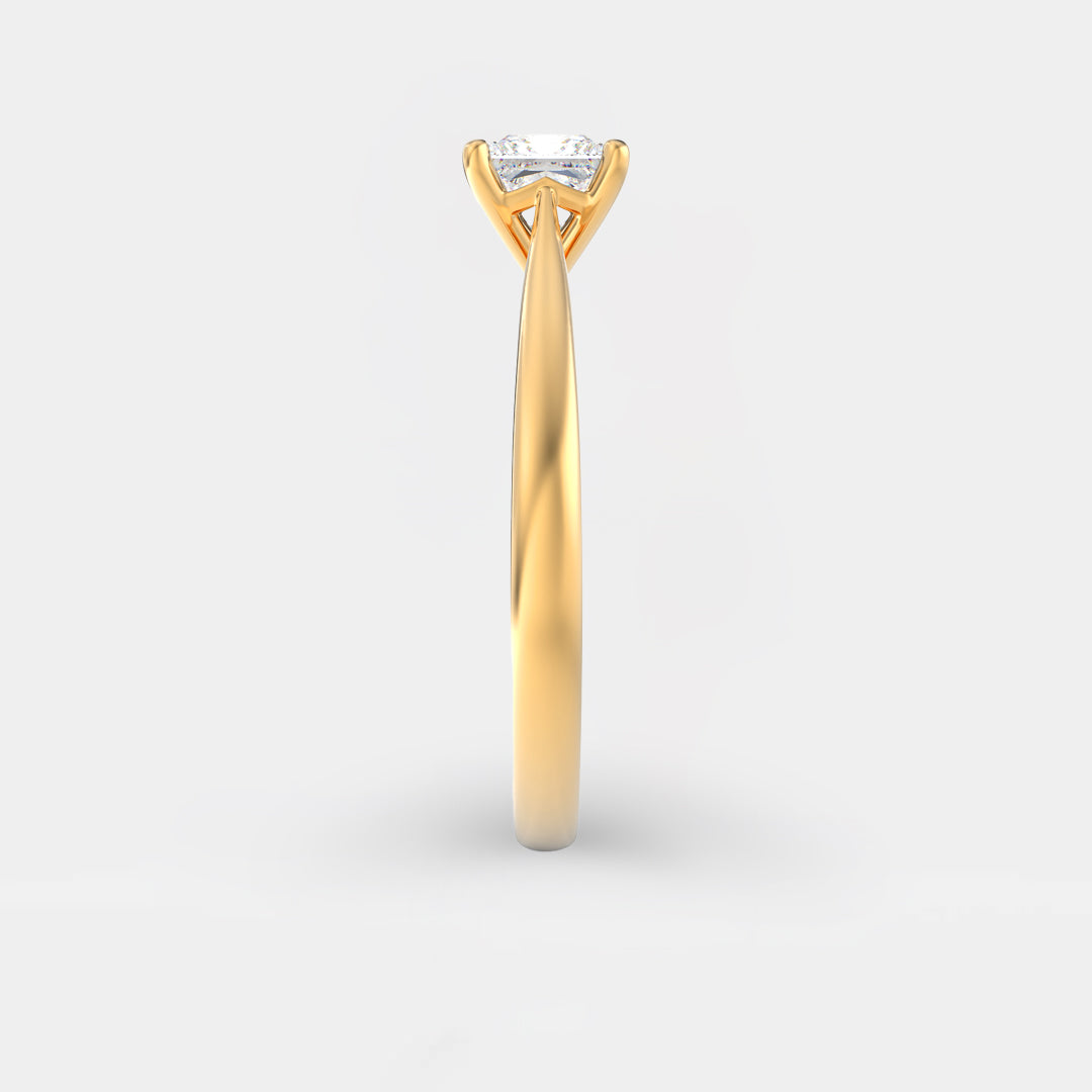 The Victoria Ring - Cathedral Princess Solitaire - Lab Grown Diamond
