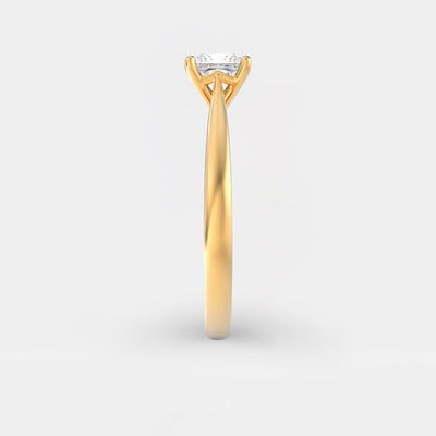 The Victoria Ring - Cathedral Princess Solitaire - Lab Grown Diamond