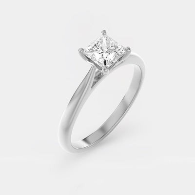 The Victoria Ring - Cathedral Princess Solitaire - Lab Grown Diamond