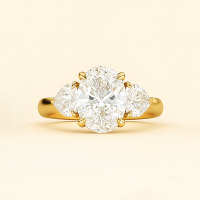 The Angelina Ring - Oval Lab Grown Diamond Trilogy