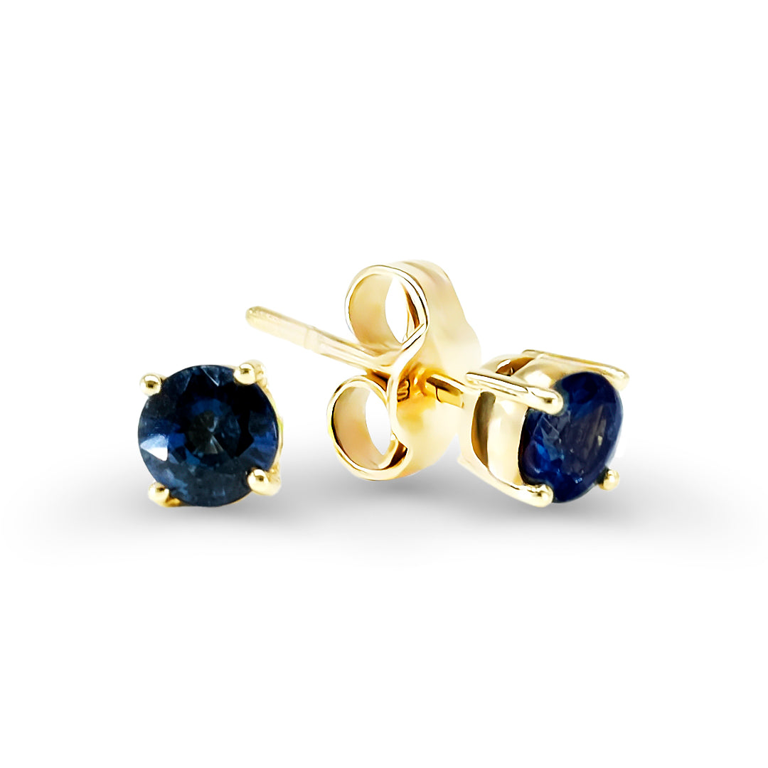 Yellow Gold Sapphire Earrings