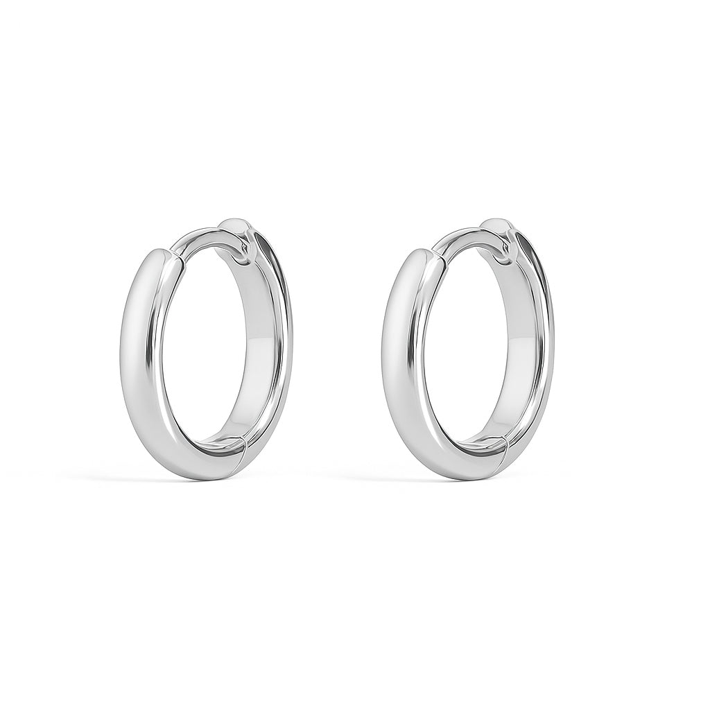 Sterling Silver Huggie Hoop Earrings