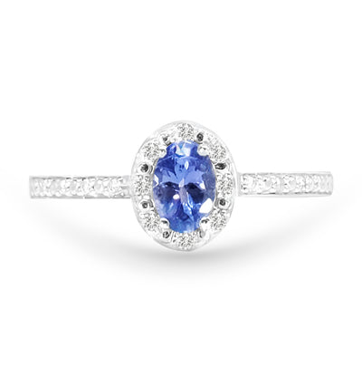 9k White Gold Tanzanite Ring