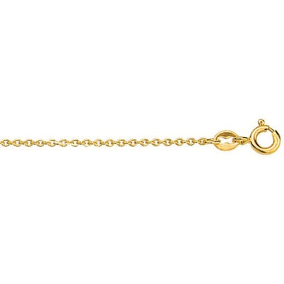 9K Gold Cable Trace Chain